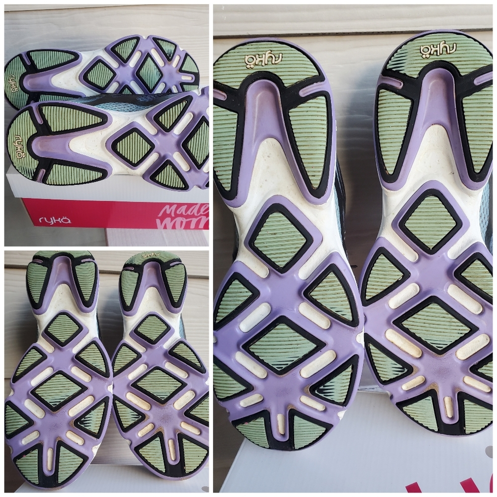 RYKÄ Devo Plus 2 Black/Purple Reflective Walking Sneakers Athletic Tennis Shoes - Picture 15 of 16
